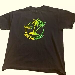 VANS DUAL PALM T SHIRT SIZE XL SURF TROPICAL Vintage